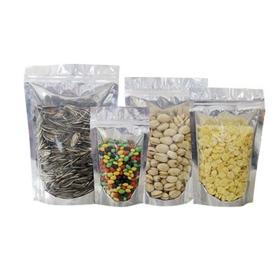 China Barrier Stored Custom Logo Transparent Mylar Aluminum Foil Food Packaging Plastic Bag for sale