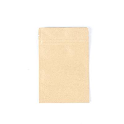 China Recyclable Brown Food Bread Gift Candy Packaging Bag Recyclable Ziplock Paper Bag Standing Kraft Paper Pouch for sale