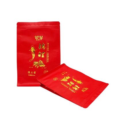 China Barrier Gold Fish Feeding Food Packaging Zipper Plastic Lock Line Laminate Bag With Side Window for sale