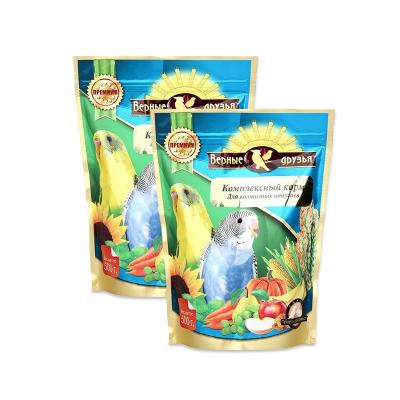 China Colorful Safety Bird Food Packaging PE Plastic Stand Up Bag Custom Zipper Lock Bags for sale