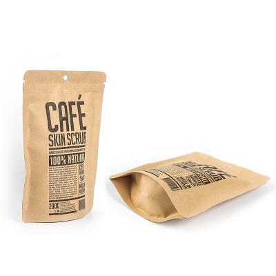 China High Barrier High Barrier Bags With Zipper Foil Lined Eco Friendly Stand Up Pouch Brown Kraft Paper Bag for sale