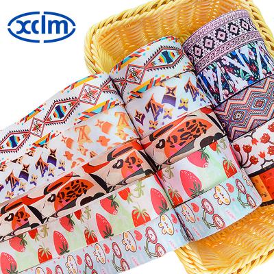 China 2022 best selling high toughness high quality double face ribbon hardness 3.8cm printing ribbon for apparel and bags for sale