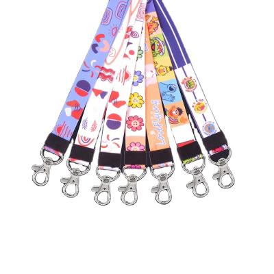 China Decorative Hang Tags and Pendants 2cm Printed Water Cup Band Hang Tag with Neck Patterns 100% Polyester Bright Lanyard for Decorative Hang Tags and Pendants for sale