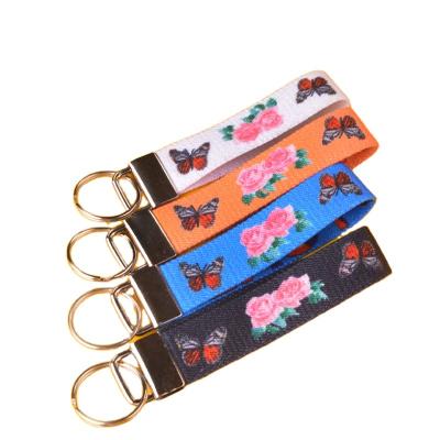 China 100% Polyester Environmental Optional Elastic Sublimation Key Elevator Dangle Wrist Strap for Keys and Dolls for sale