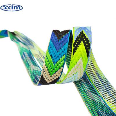 China Eco-friendly High Tenacity Organic Cotton Jacquard Ribbon With Geometric Pattern Made In China for sale