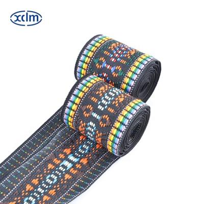 China Viable haberdashery factory weave polyester belt webbing style tape jacquard ribbon direct sales for sale