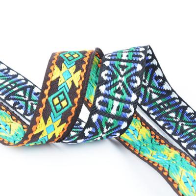 China 2.5cm polyester jacquard belt viable custom webbing woven decorative belt, a variety of factory direct sales diy ribbon for sale