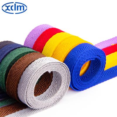 China 100% Polyester Multi Sizes Customization High Tenacity Backing Herringbone Ribbon For Knitting And Garment for sale