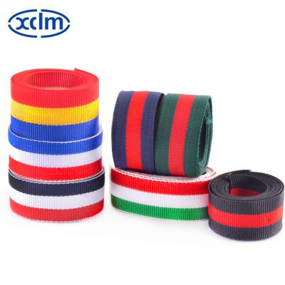 China High tenacity customized colorful printed elastic jacquard rainbow stripe fabric webbing rainbow stripe elastic band for hats and accessories for sale