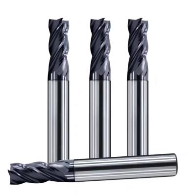 China Sharp And Wear Resistant Cheap Price 2T/4T E450/E500/E550/E600/SUS Carbide Square End Mill Coated Milling Cutter for sale