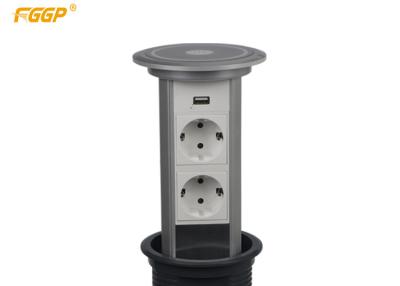 China 2 Position 16A 250V EU Standard Pop Up Power Points For Office Tables for sale