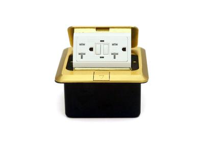 China American Standard Gfci ANSI / NEMA Level Receptacle Pop Up Floor Outlet With Damper for sale