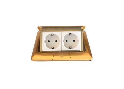 China Hotel / Airport Double Floor Socket , European Standard Twin Floor Socket for sale