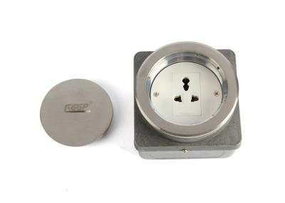 China Stainless Steel Round Floor Socket Floor Mounted Electrical Outlet Boxes for sale