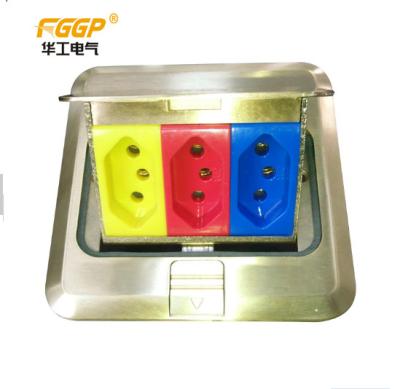 China Ground Silver Waterproof Pop Up Floor Outlet , CE Pass Rj45 Floor Socket for sale