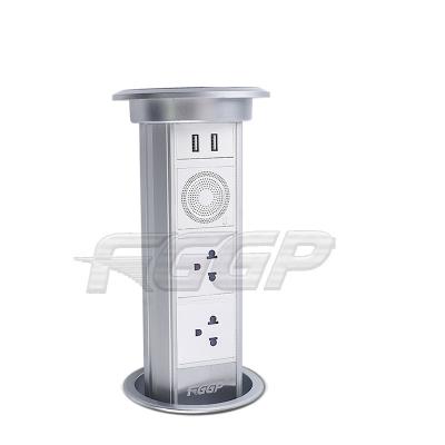 China 250V 13A Aluminum Alloy SAA Motorized Pop Up Power Socket for sale