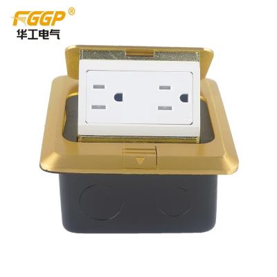 China Residential US Type Pop Up Floor Socket 15A Aluminum Alloy for sale