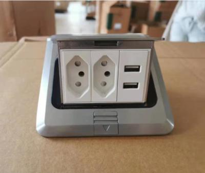 China CCC Electrical 3 Pin Floor Socket Residential Square Pop Up Outlet for sale