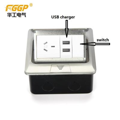 China 125V 20A Pop Up Floor Receptacle QR35A Electrical Floor Power Outlet for sale