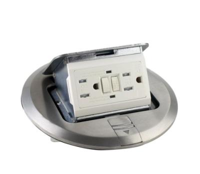 China Gfci Electrical Round Floor Socket 20A American Pop Up Outlet Aluminum for sale