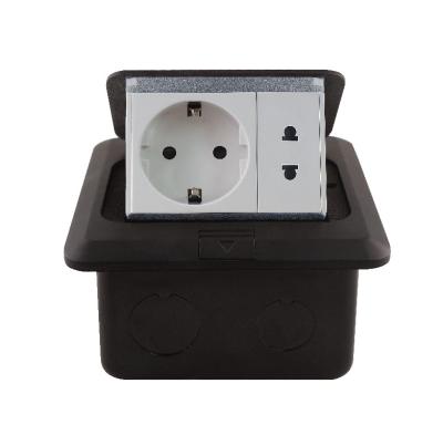 China Electrical Waterproof Floor Socket Box Brass 250volts Alloy Side Mounting for sale