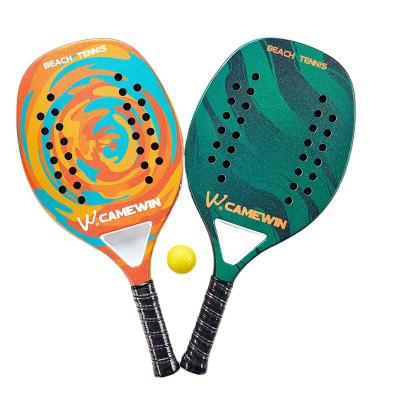 China Artistic Carbon Fiber Outdoor Sport Carbon Fiber Pickleball Paddle Paddle Racket Eva Memory Foam Core Beach for sale