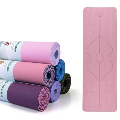 China Wholesale Durable Artistic Fitness Double Sided Eco Friendly Custom Logo Yoga Mat Yoga Mat With Logo Non Slip Foldable Yoga Mat for sale