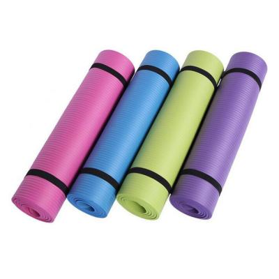 China Eco-friendly Home Exercise Tape NBR PVC Health Exercise Light Weight 12mm Thickness Yoga Mat for sale