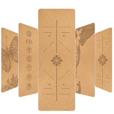 China Wholesale Artistic Anti Slip Yoga Mat Cork Wear Resistant Organic Custom Eco-friendly dropshipping 100% Eco Friendly Cork Yoga Mat for sale