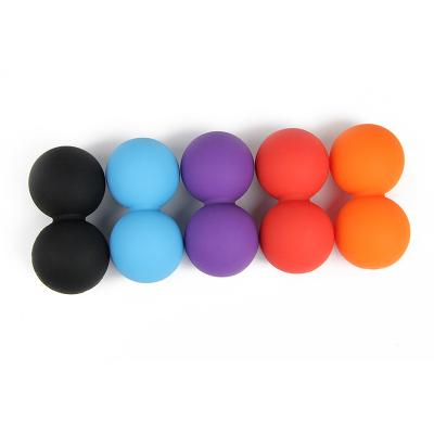 China Eco-Friendly Non-Toxic Artistic Peanut Massage Ball Yoga / Lacrosse Silicone Massage Food Grade for sale