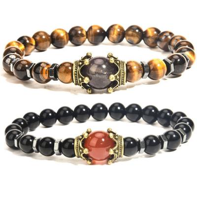 China Vintage Newcomers European And American Fashion Crown Luxury Men's Jewelry Bracelet for sale