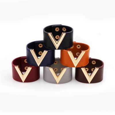 China Fashion New Fashion Leather Bangle Ladies Baita V-bracelet Trendy Jewelry for sale