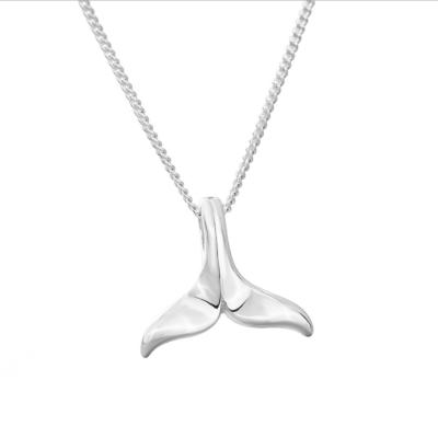 China Elegant 925 Sterling Silver Temperament Dolphin Fish Tail Necklace Clavicle Chain Lightweight Luxury Jewelry for sale