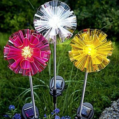 China CA2150 Solar Garden Plastic Stick Wholesale European Style LED Flower Lights for sale