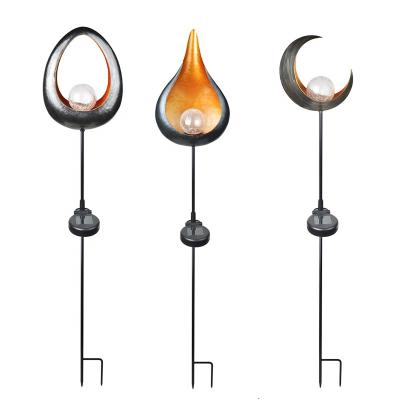 China Best Popular Decorative Garden Metal Flame Effect Garden LED Stake Lights Stick for sale