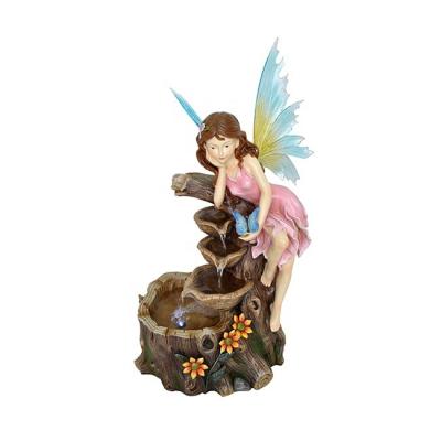 China CA78516 Fairy Resin Water Fountain Home And Garden Resin Decorative Outdoors for sale