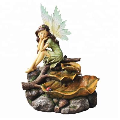 China CA75817 RESIN Home and Garden Decorative Resin Table Top Fairy Water Fountain for sale