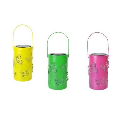 China CA2381 Solar Garden Metal Candle Lantern Moroccan Hanging Led Outdoor Lights for sale