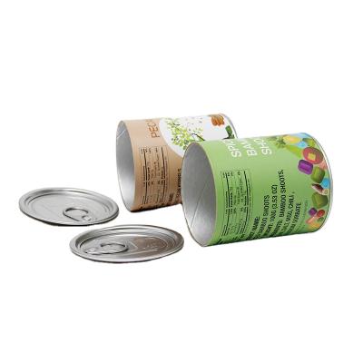 China Handmade Customized Aluminum Foil Lined Food Paper Packaging Tube With Easy-Open Lid for sale