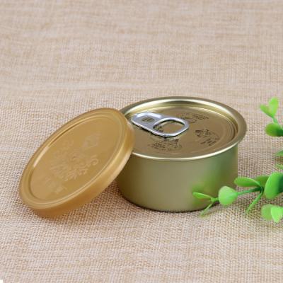 China Other High Quality 80ml Ring Pull Metal Can Easy Easy Tin Can With Open Label for sale