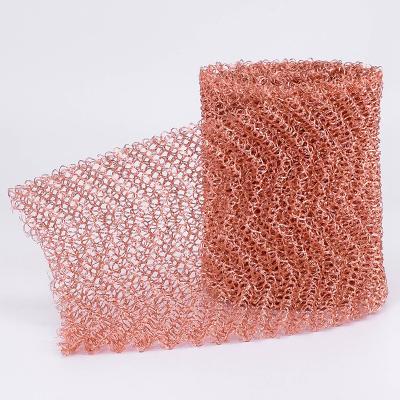 China Red copper mesh filter, column mounted, wire mesh filter for distillation for sale