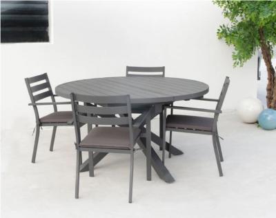 China Modern home outdoor aluminum alloy tube leisure garden villa patio yard furniture hotel chairs and tables set for sale