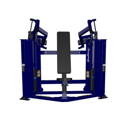 China Safety Gym Fitness Equipment Double Weight Stack MTS Pin Loaded Strength Machine Commercial Shoulder Press for sale