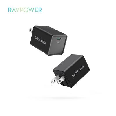 China Newest GaN Power Tech RAV Portable Fast Mobile Charging TYPE Power Charger Fast Shipping 2PCS RP-PC157 USA Plug Travel Adapter 30w PD Wall C for sale