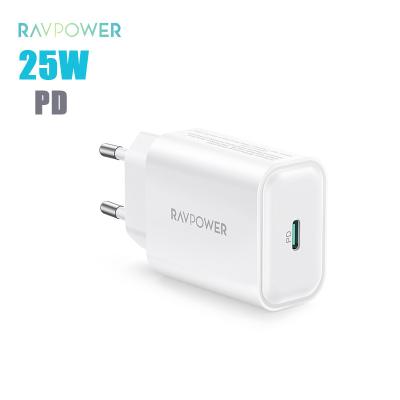 China RAVPower RP-PC156 PD3.0 QC3.0 Fast Charging USB Wall Fast Charging Charger TYPE C Power Adapter 25W 1-Port Charger For Iphone 13 for sale