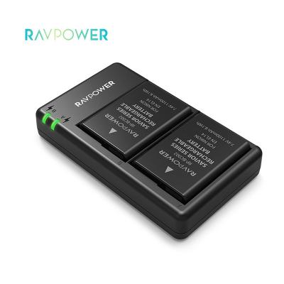 China RAVPower 2PCS 1100mAh EN-EL14 Camera Battery Charger EN EL14A Rechargeable Battery for Nikon P7800 P7100 D3400 D5500 D5300 D5200 for sale