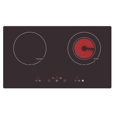 China Eco-friendly 110V Double Electric Electromagnetic Burner Stove Induction Cooker 2 Zone Cooking Hot Plate Ceramic Stove for sale