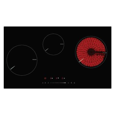 China Eco-Friendly Element Strawberry 2 Induction Hybrid 1 Cooktop Push Pause Lock Infrared Induction Cooker for sale