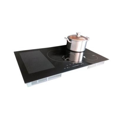 China Ceramic Glass Car Four Burners Station Induction Cooker With Cooker Hood for sale