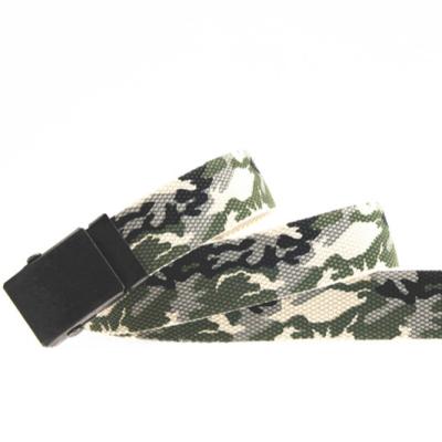 China 2021 Hot Sale Design Iron Buckle Camouflage Canvas Cotton Belt Military Tactical Belt New for sale